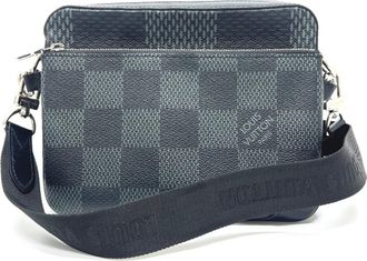 Louis Vuitton Black Galle Damier Graphite Shoulder Bag (Pre-Owned)