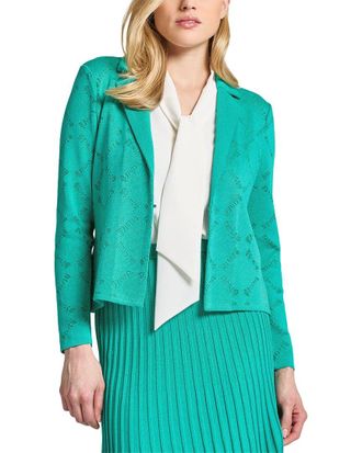 Ming Wang Ming Wang Diamond Burnout Soft Knit Jacket