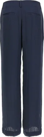 Theory Silk-Effect Trousers - Navy