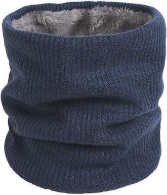 World of Shawls Unisex Men Women Knitted Fleece Neck Warmer Loop Snood Warm Soft and Comfortable (Royal Blue)