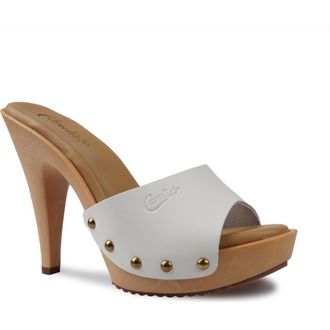 Candie's Viviana Platform Sandal in White Leather at Nordstrom, Size 10