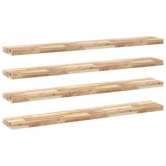 vidaXL Estantes Flotantes 4 Uds Madera Acacia Sin Tratar 120x20x4 Cm Vidaxl
