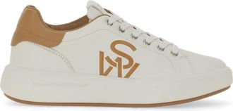 Stuart Weitzman White Logo Sneakers