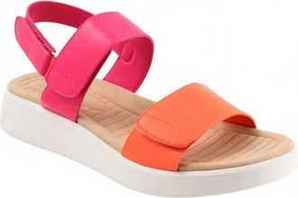 Los Cabos Womens Arica Sandals In Orange & Fuchsia