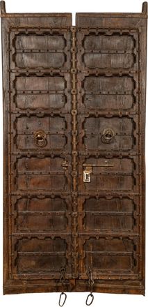 Biscottini International Biscottini - Puerta Corredera Medieval Antigua Interior O Exterior De Madera Maciza Y Hierro