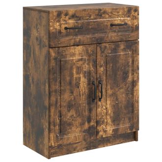 vidaXL Aparador Roble Ahumado 66 X 34,5 X 87 Cm Madera De Ingenier&iacute;a Vidaxl