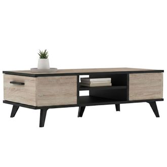 M&S Collection Mesa Centro Sal&oacute;n Wayne Roble Y Negro 107x35x50 Cm
