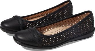 Life Stride Nile Slip-On Flats Womens Flat Shoes Black : 8.5 M (B), Leather