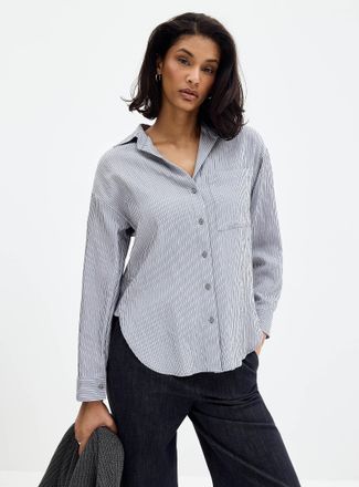 Marc O'Polo Shirt - Womens Striped flowy crinkled shirt