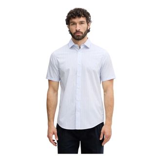 GANT Short Sleeve Shirt - Heren - Korte mouwen Overhemden - Blauw - M - Overhemden
