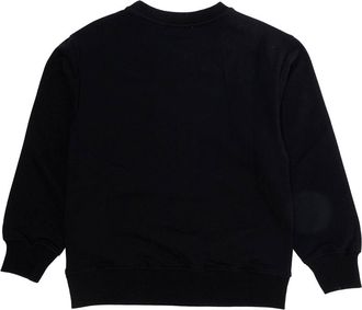 Moschino Boys Crewneck Sweatshirt Maxi Print Black Cotton Hoods & Sweatshirts