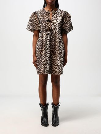 Ganni Abito Ganni in cotone animalier