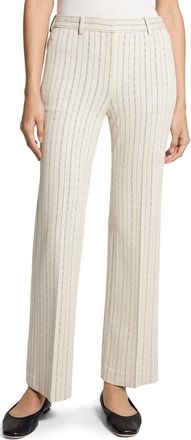 Theory Pinstripe Slim Fit Pants in Oat Multi - E61 at Nordstrom, Size 10