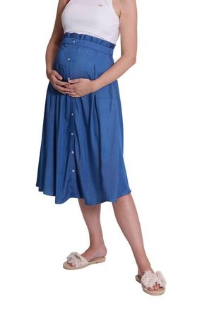 Cache Coeur Dallas Maternity Skirt in Mid Blue at Nordstrom, Size X-Large