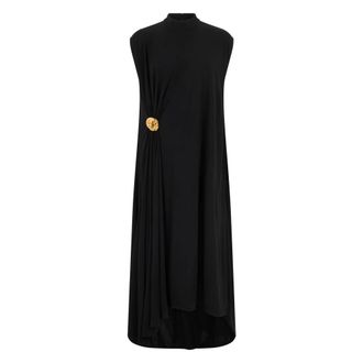 Bottega Veneta Crepe Viscose Jersey Dress - female - Bottega Veneta - Midi Dresses - Black - 2XS - Dresses