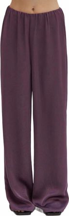 Crescent Womens Audrey Textured Satin Pants In Fig