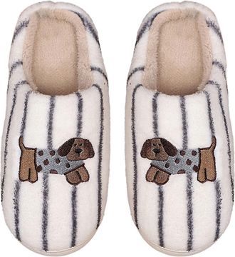 Generic Cute Animal Slippers for Women Novelty Cat Dog Capybara Fluffy Slippers for Men Funny Cozy Fuzzy Shoes Winter Warm Plush Footwear Ladies Funky House S