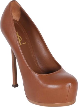Saint Laurent Yves Saint Laurent Brown Vintage Tribtoo Pumps Size 36