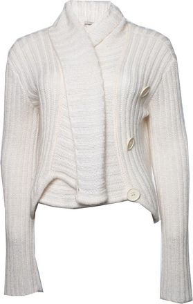 Armani Emporio Armani, gebreide cr&egrave;me cardigan