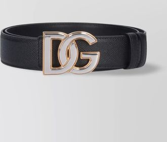 Dolce & Gabbana leather logo-buckle belt