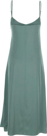 Acne Studios Womens Dress Docketta Vis Soft Satin Green Silk