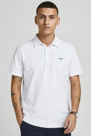 Jack & Jones Poloshirt JACK & JONES JPRBLATYLER SS POLO, Herren, Gr. XXL, hellwei&szlig;, Jersey, Obermaterial: 96% Baumwolle, 4% Elasthan, unifarben, regular fit normal