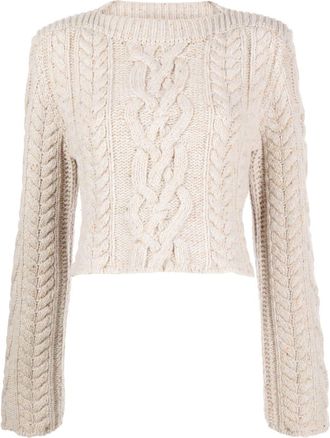 Low Classic chunky-knit wool blend jumper - women - Wool/Nylon - M - Neutrals