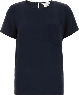 Max Mara Dames, Tops, Blauw, Maat: 2XL