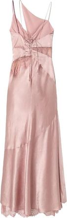 Pinko Ferrari Abito Satin Light Crin Rosa Cenere