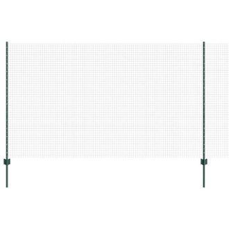 Berkfield Home Welded Wire Fence with 11 U Posts Green 1.4x25 m Steel