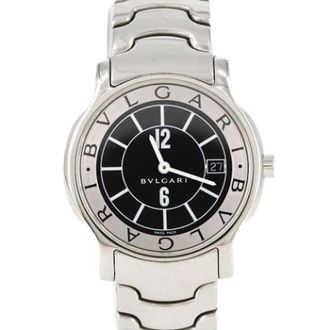 Bulgari Pre-owned Vintage Polshorloge - Heren - Pre-owned - Zwart - Maat: ONE Size