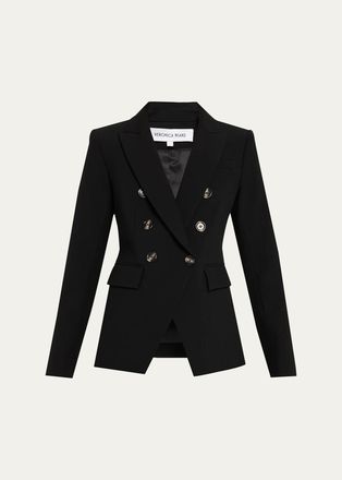 Veronica Beard Miller Double-Breasted Dickey Jacket