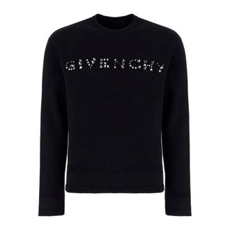 Givenchy Sweatshirts, male, Black, Size: S Classic Black Logo Sweater