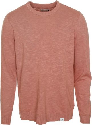 Nowadays Linnen Trui met Ronde Hals - Heren - Ronde hals truien - Roze - 2XL - Linnen - Truien & Vesten