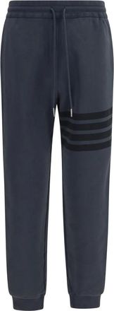 Thom Browne Loopback 4-Bar Track Pants - Heren - Broeken - Zwart - Maat: XL Katoen