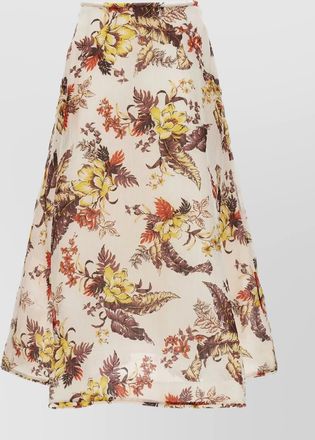Zimmermann floral flare a-line midi skirt