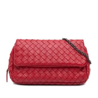 Bottega Veneta Pre-owned Bottega Veneta Mini Nappa Intrecciato Expandable Chain Flap Crossbody Ladies 2HTAU8D3UU5PFI4J