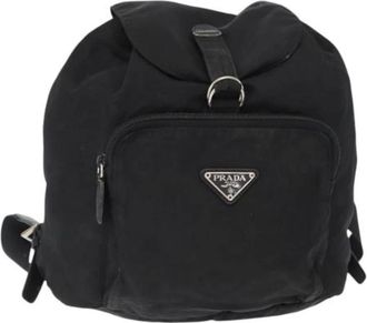 Prada Pre-owned Backpacks, female, Black, Size: ONE SIZE Pre-owned Nylon Backpack