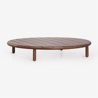Sklum Mesa De Centro Para Jard&iacute;n Redonda En Madera De Acacia Olivia Sklum