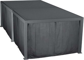 Hesperide Kit De Cortina Y Barandilla Para Cenador Grande Evora - Para Evora 6 X 36 M (6 Dobles Ra&iacute;les 6 Cortinas Y 6 Mosquiteras) - Hesp&eacute;ride