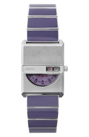 Breda Pulse Tandem Stainless Steel Bracelet Watch, 26mm in Purple at Nordstrom