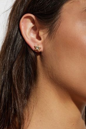 Jimmy Choo London Star-shaped Earrings, Womens, Gold