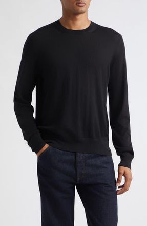 Tom Ford Fine Gauge Cashmere & Silk Sweater in Naa Black at Nordstrom, Size 54
