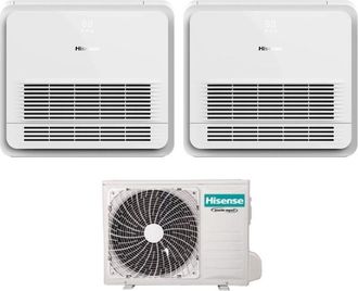 Hisense aire acondicionado split doble consola 9+12 con 2amw42u4rgc r-32 wi-fi mando a distancia opcional incluido 9000+12000