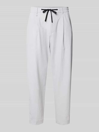 HUGO BOSS Tapered Fit Hose mit Tunnelzug Modell CONVERT PLEAT in Hellgrau, Gr&ouml;&szlig;e XXXL
