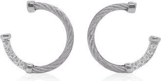 Al&oacute;r Womens Open Circle Earrings In Grey