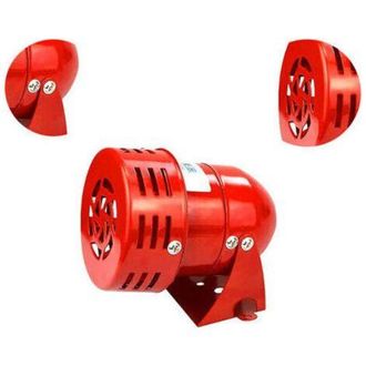 OEM Sirena De Alarma Exterior Potente De 220 V, Sirena De Bocina Met&aacute;lica Cableada Con Motor Rojo De 120 Db Para Uso Industrial Y Marino, Alarma Ruikaluck