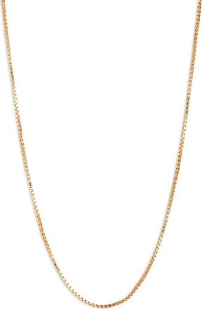 Nashelle Box Chain Necklace in Gold Fill at Nordstrom, Size 22