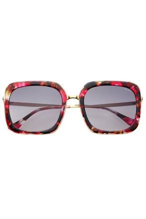 Freyrs Eyewear Lulu Oversized Square Sunglasses in Burgundy Tortoise at Nordstrom