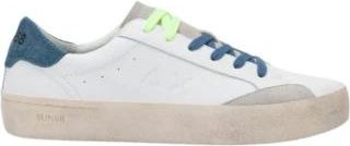 Sun 68 Street Leather Sneaker - Heren - Sneakers - Wit - 40 EU - Katoen - Schoenen